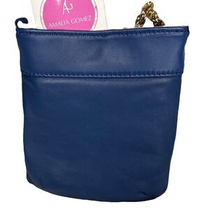 Amalia Gomez Small Blue Genuine Italian leather Flipbag NWT